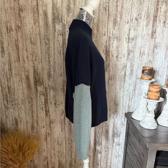 BLDWN Cara Cashmere Blend Color Block Sweater in Nocturnal Multi - Large - Picture 5 of 8